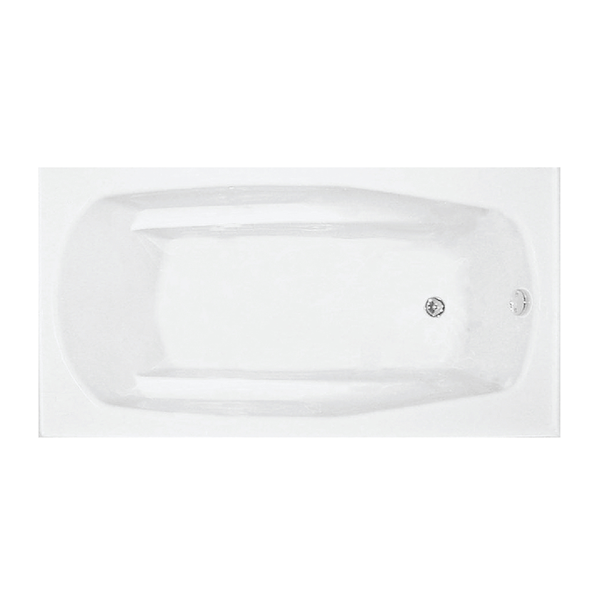 Mansfield Pro-Fit Steel 30-in x 60-in White Porcelain Enameled Steel Alcove  Soaking Bathtub (Right Drain) in the Bathtubs department at