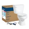3点セットLOCKFIELD FT40 & Sbs kit & Deck 0 Pro-Fit® 1 1.28 Round Complete Toilet Kit | Mansfield Plumbing