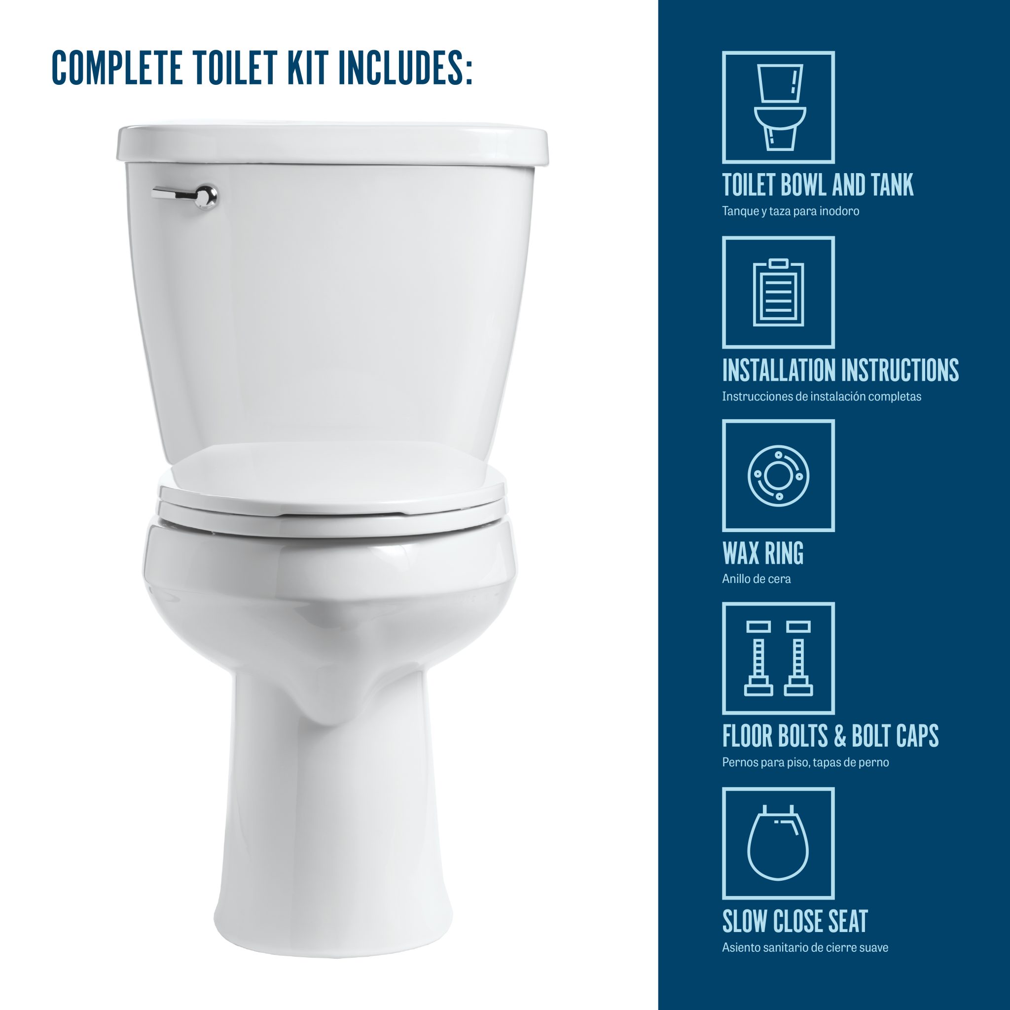 Summit® 10In RoughIn Elongated ADA Chair Height 1.28GPF WaterSense