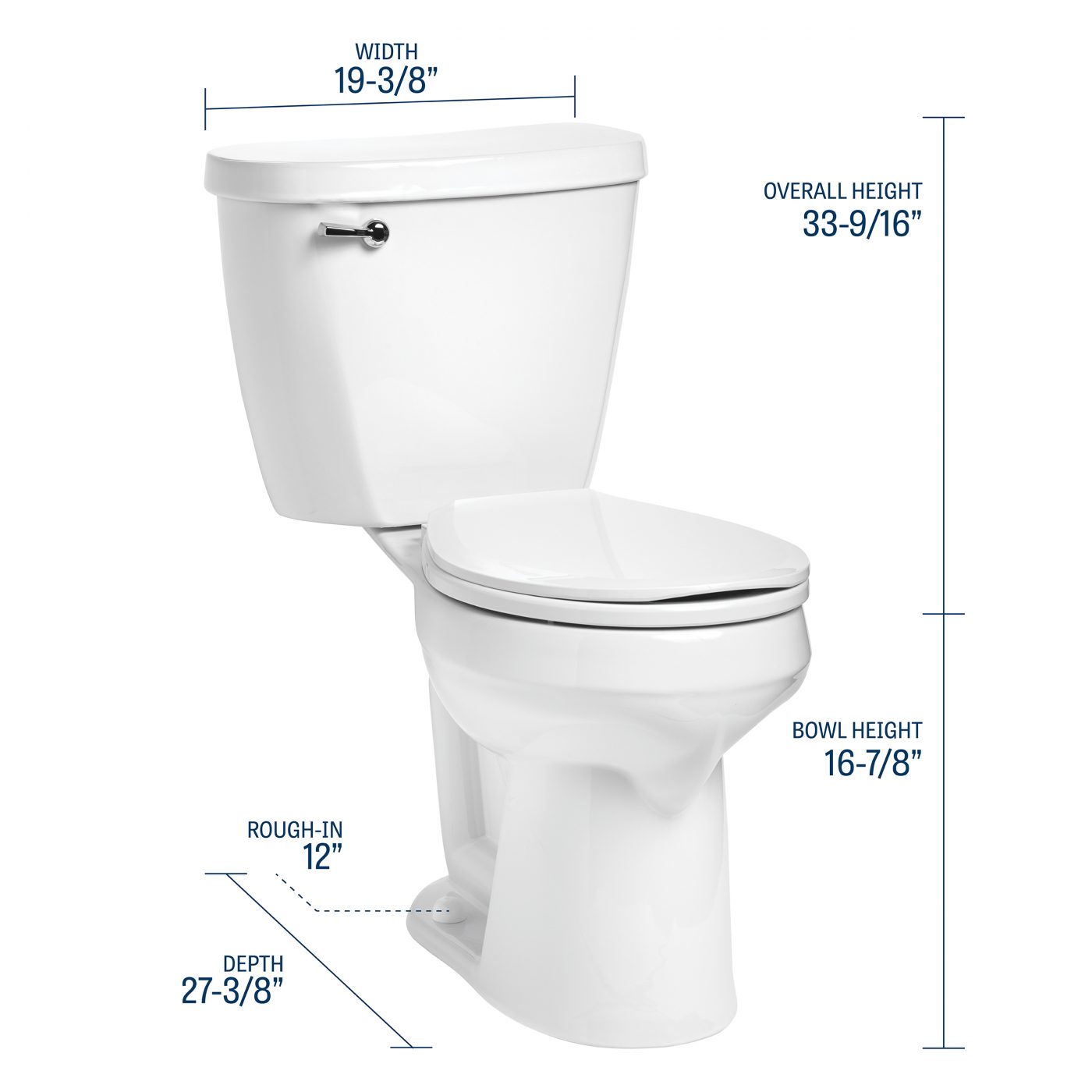 Summit® Round ADA Chair Height 1.28GPF WaterSense Complete Toilet Kit